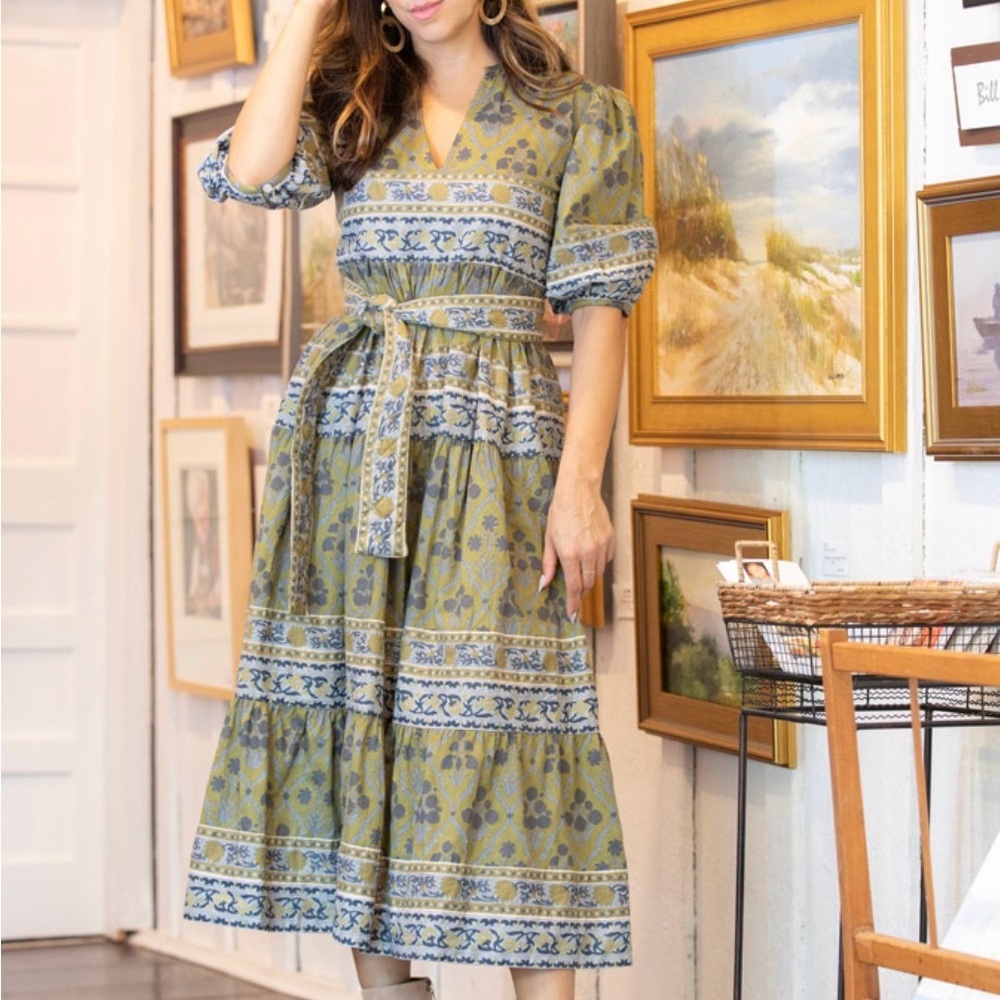 Victoria Dunn Block Print Dress